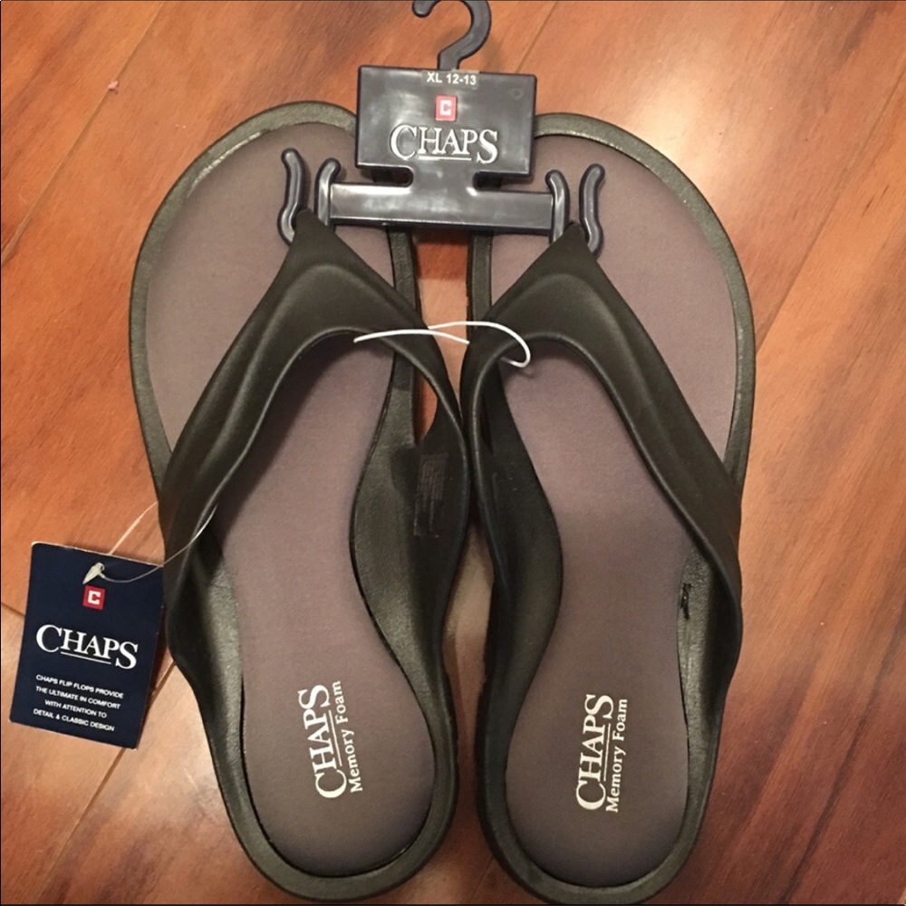 NWT Mens Chap memory foam flip flops size XL 12 13